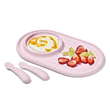 Textured Suction Plate & Spoons Set – 3-Piece O4