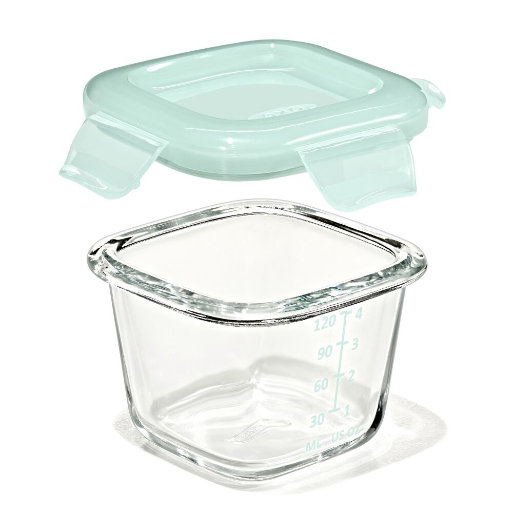 Glass Baby Blocks Food Storage Containers (4 oz) - Opal V6