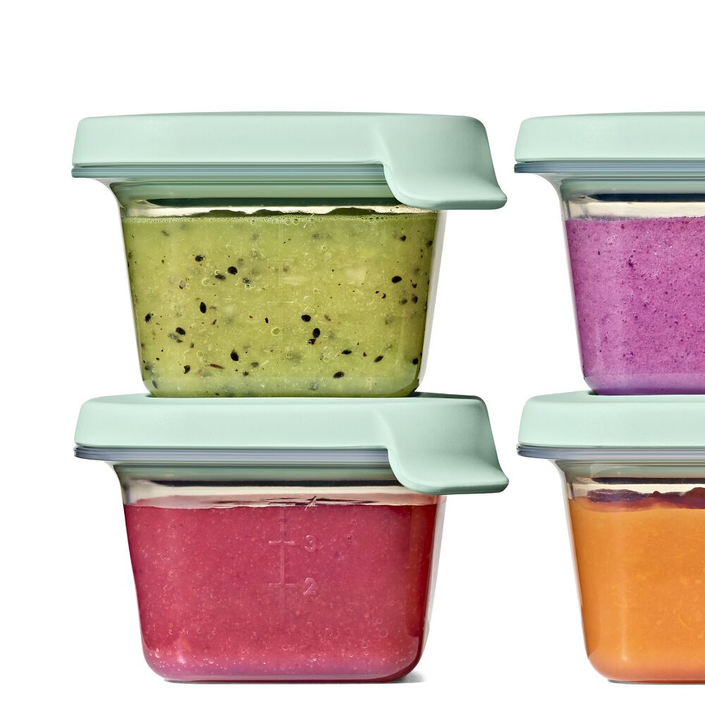 Silicone Baby Blocks Food Storage Containers (4 oz) - Opal Y8
