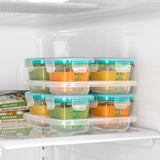 Baby Blocks Glass Food Storage Containers 4 Oz - Tot Teal O4
