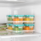 Baby Blocks Glass Food Storage Containers 4 Oz - Tot Teal O4