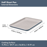 Non-Stick Pro Ceramic Coated Metal Bakeware Half Sheet Pan Q2